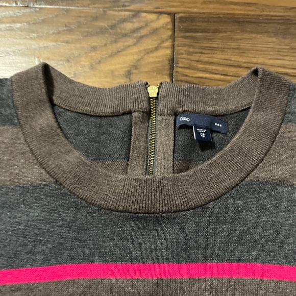 Gap sweater dress mini length brown purple striped size XS - Picture 8 of 14